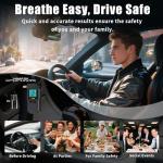 Portable Alcohol Breathalyzer with LCD Display & 10 Mouthpieces