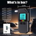 Portable Alcohol Breathalyzer with LCD Display & 10 Mouthpieces