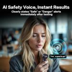 AUTOWOEL AI Keychain Breathalyzer with Voice Alerts