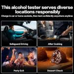 AUTOWOEL AI Keychain Breathalyzer with Voice Alerts