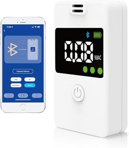 Professional-grade Bluetooth Alcohol Tester with Digital LCD Display