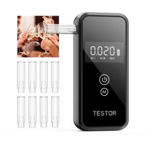 High-Accuracy Portable Alcohol Breathalyzer with 8 Mouthpieces