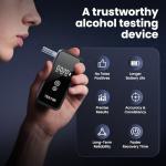 High-Accuracy Portable Alcohol Breathalyzer with 8 Mouthpieces