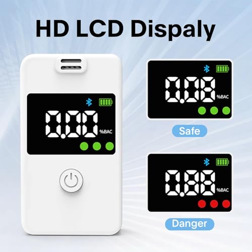 Professional-grade Bluetooth Alcohol Tester with Digital LCD Display