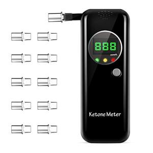 Portable Ketone Breathalyzer with 10 Mouthpieces