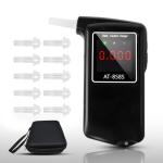 Portable Breathalyzer with Backlit Display and 10 Mouthpieces