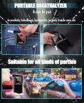Portable Breathalyzer with Backlit Display and 10 Mouthpieces