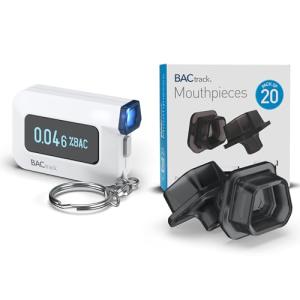 BACtrack C6 Keychain Breathalyzer with 20 Mouthpieces
