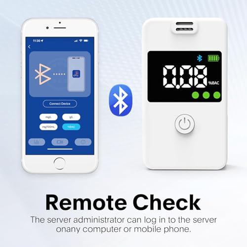 Professional-grade Bluetooth Alcohol Tester with Digital LCD Display