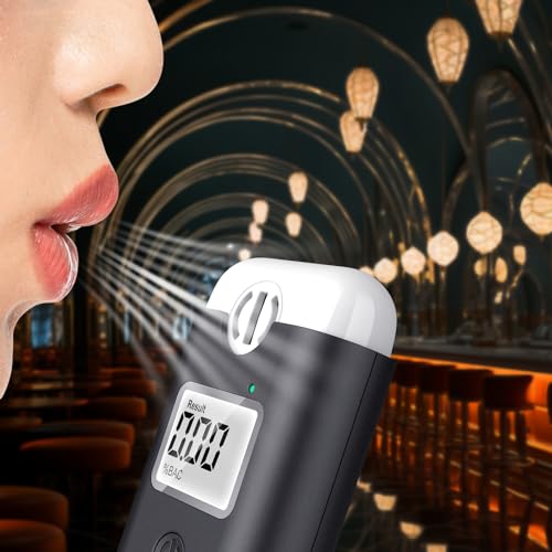 Portable Direct Blow Breathalyzer with Digital Blue LCD Display