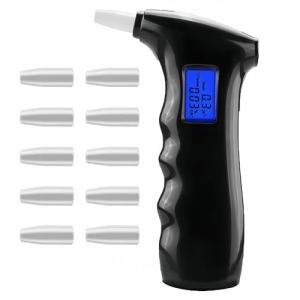 Portable Alcohol Breathalyzer with LCD Display and Mouthpieces