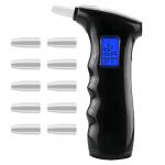 Portable Alcohol Breathalyzer with LCD Display and Mouthpieces