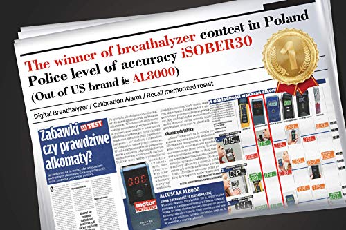 iSOBER 30 Portable Breathalyzer | DOT, NHTSA Compliant