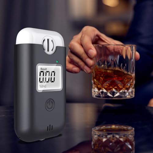 Portable Direct Blow Breathalyzer with Digital Blue LCD Display