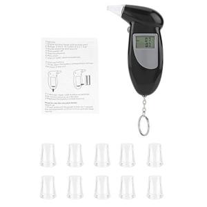 Portable Digital Breathalyzer with LCD Screen and Mouthpieces