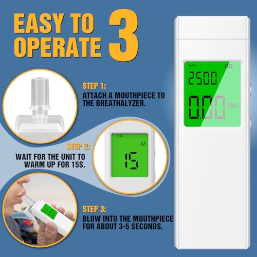 Professional-grade Rechargeable Portable Breathalyzer with Smart LCD Display