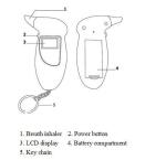 Compact Keychain Alcohol Breathalyzer with LCD Display