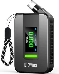 Diowner Rechargeable Police-Grade Breathalyzer with LCD Display