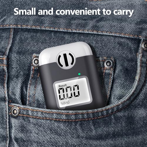 Portable Direct Blow Breathalyzer with Digital Blue LCD Display