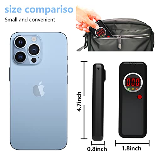 High-Accuracy Personal Alcohol Tester with 10 Mouthpieces & LCD