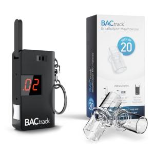 BACtrack Keychain Breathalyzer with 20 Mouthpieces