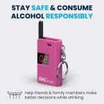 BACtrack Keychain Breathalyzer – Portable, Pink Design