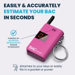 Pink Keychain Breathalyzer | Ultra-Portable Alcohol Tester