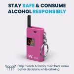 Pink Keychain Breathalyzer | Ultra-Portable Alcohol Tester