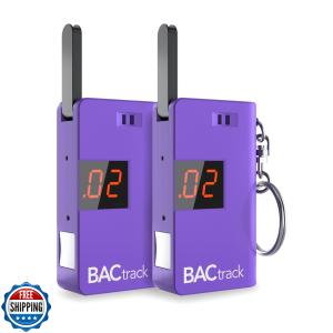 BACtrack Keychain Breathalyzer - Purple (2 Pack)