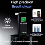 Portable Professional Alcohol Breathalyzer with 10 Mouthpieces