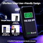 Portable Professional Alcohol Breathalyzer with 10 Mouthpieces