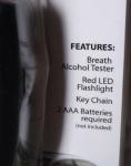 Portable Key Chain Alcohol Breathalyzer with LED