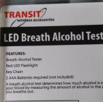 Portable Key Chain Alcohol Breathalyzer with LED