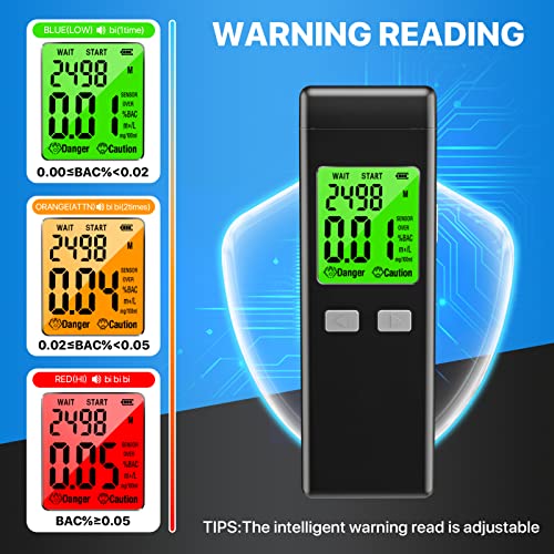 Figollty Professional-Grade Alcohol Tester with Memory (Black)