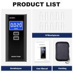 Amzeth High-Accuracy Breathalyzer with 10 Mouthpieces