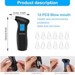 Portable Alcohol Breathalyzer with LCD Display