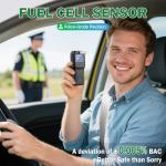 Police-Grade Alcohol Breathalyzer with 10 Mouthpieces