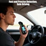 Portable High-Precision Alcohol Breathalyzer with LCD Display