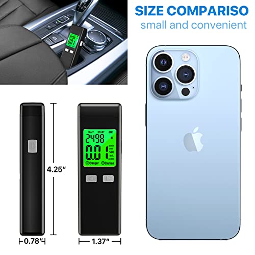 Figollty Professional-Grade Alcohol Tester with Memory (Black)