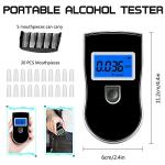 Portable Alcohol Breathalyzer with 20 Mouthpieces