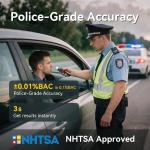 Portable LCD Display Fuel Cell Breathalyzer with App