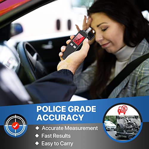 Figollty Professional-Grade Alcohol Tester with Memory (Black)