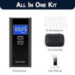 Portable Breathalyzer with 15 Mouthpieces and Bag