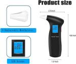 Portable Breathalyzer with LCD Display and 12 Mouthpieces
