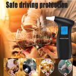Portable Breathalyzer with LCD Display and 12 Mouthpieces