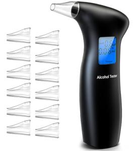 Portable Breathalyzer with LCD Display and Mouthpieces
