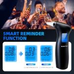 Portable Breathalyzer with LCD Display and Mouthpieces