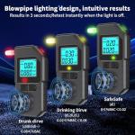 CJC Portable Personal Breathalyzer with 10 Mouthpieces