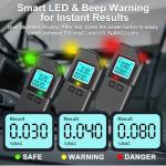 Portable Breathalyzer with Digital Display and 20 Mouthpieces