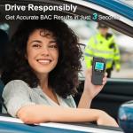 Portable Breathalyzer with Digital Display and 20 Mouthpieces